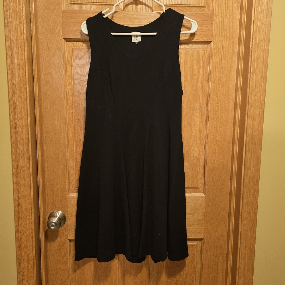 CAbi Black Sleeveless A-line Midi Dress, Size M